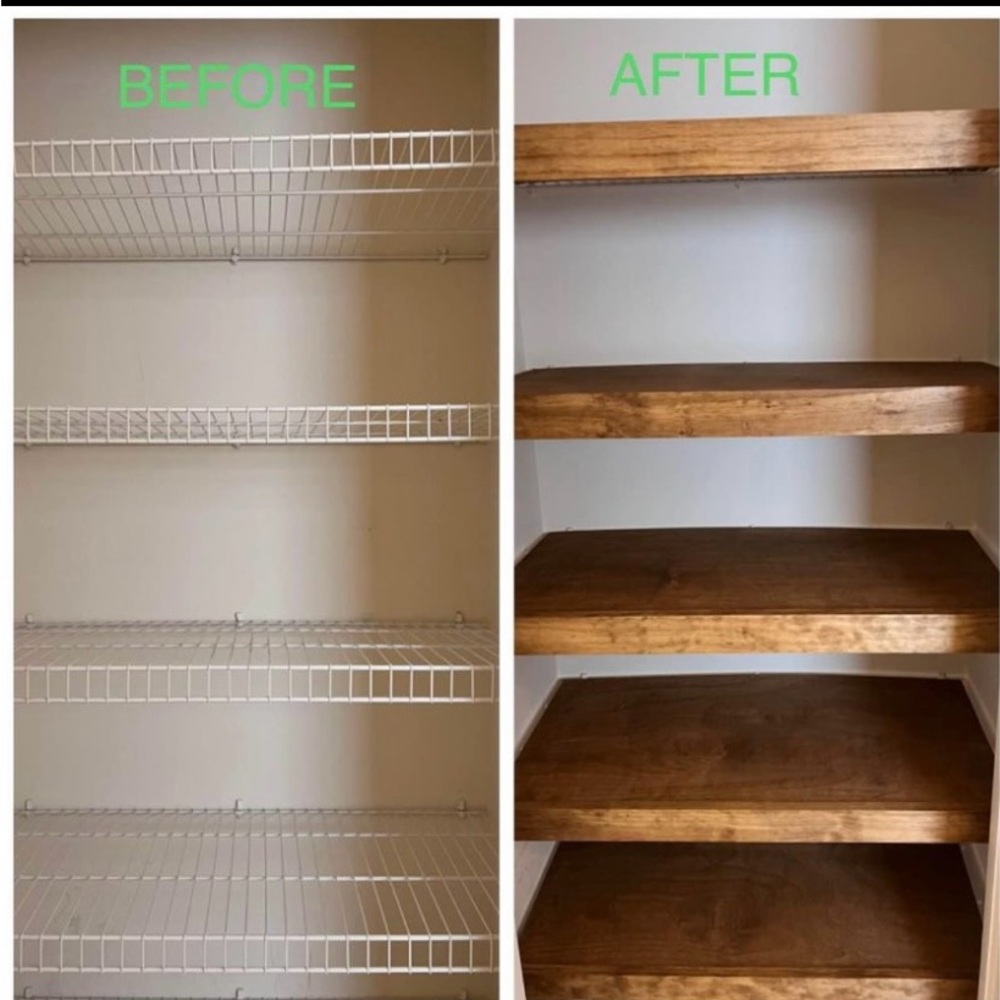Wood Shelf Covers for Wire Shelves (custom made)
